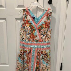 Talbots Sundress in Italian-themed print